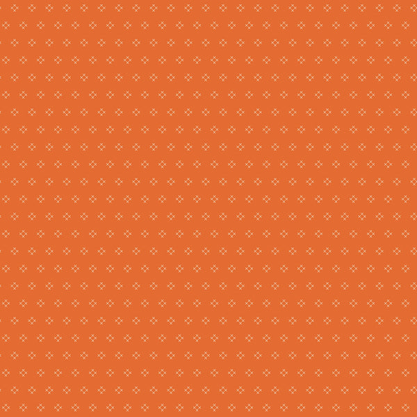 Autumn Fabric by Lori Holt for Riley Blake - Orange Small Geometric Fabric