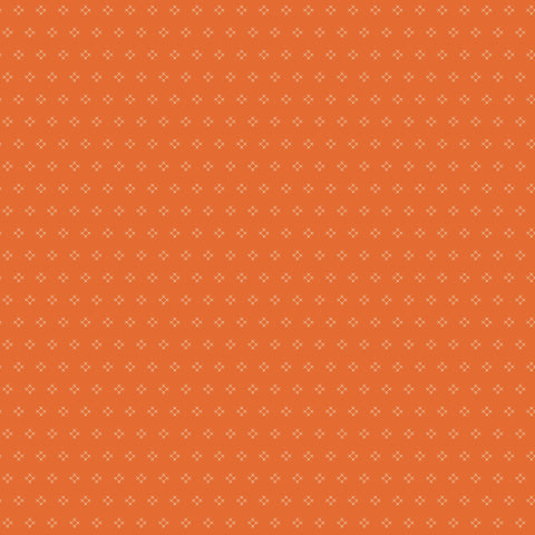 Autumn Fabric by Lori Holt for Riley Blake - Orange Small Geometric Fabric