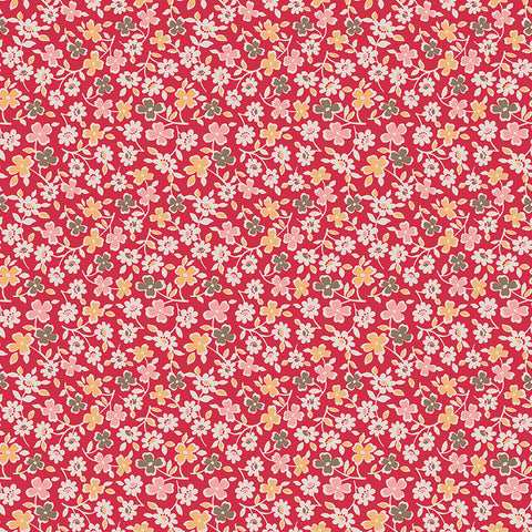 Autumn Fabric by Lori Holt for Riley Blake - Red Small Floral Fabric