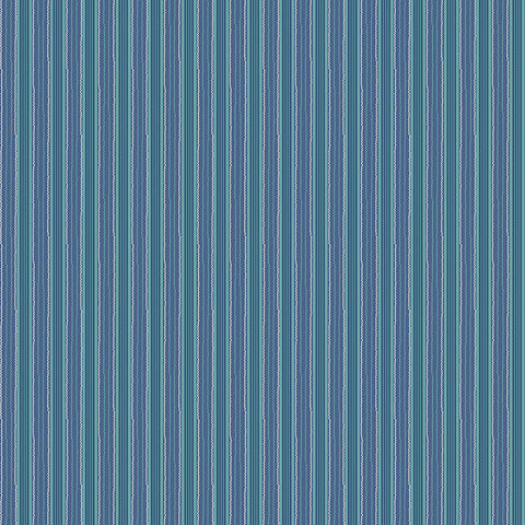 Autumn Fabric by Lori Holt for Riley Blake - Denim Blue Stripe Fabric