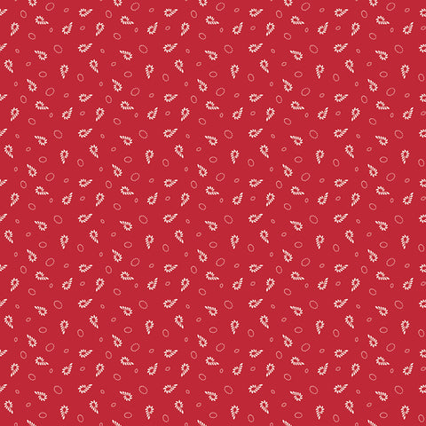 Home Town Holiday Fabric by Lori Holt for Riley Blake - Red Candy Cane Fabric