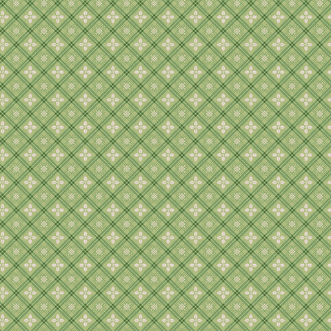 Home Town Holiday Fabric by Lori Holt for Riley Blake - Green Plaid Fabric