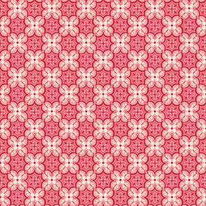 Piece & Plenty Fabric by Lori Holt for Riley Blake - Pink Diagonal Floral Plaid Fabric