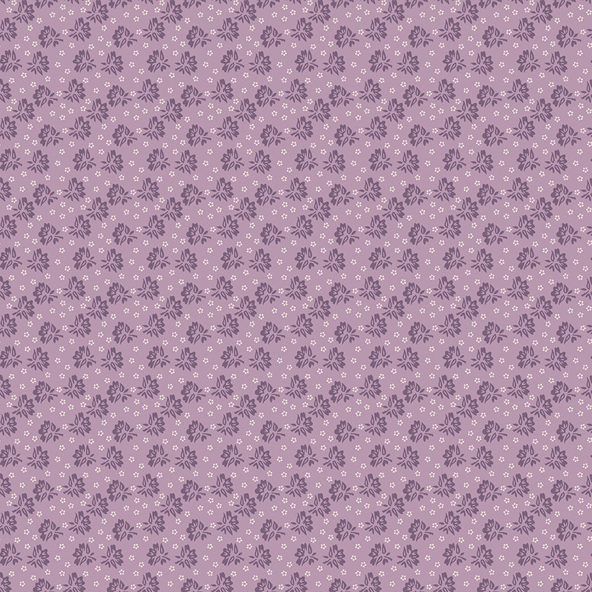 Piece & Plenty Fabric by Lori Holt for Riley Blake - Purple Small Floral Fabric