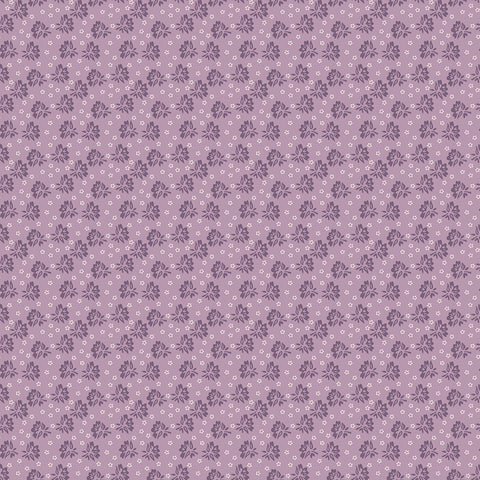 Piece & Plenty Fabric by Lori Holt for Riley Blake - Purple Small Floral Fabric