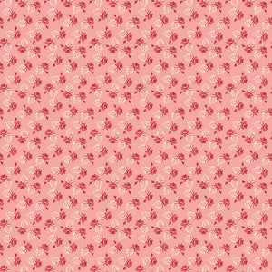 Piece & Plenty Fabric by Lori Holt for Riley Blake - Coral Rose Floral Fabric