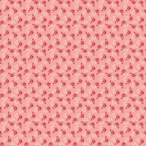 Piece & Plenty Fabric by Lori Holt for Riley Blake - Coral Rose Floral Fabric