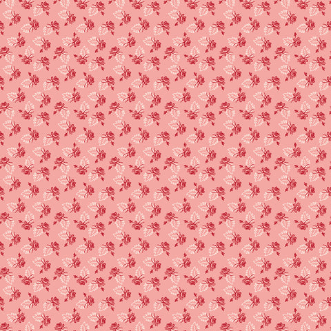 Piece & Plenty Fabric by Lori Holt for Riley Blake - Coral Rose Floral Fabric