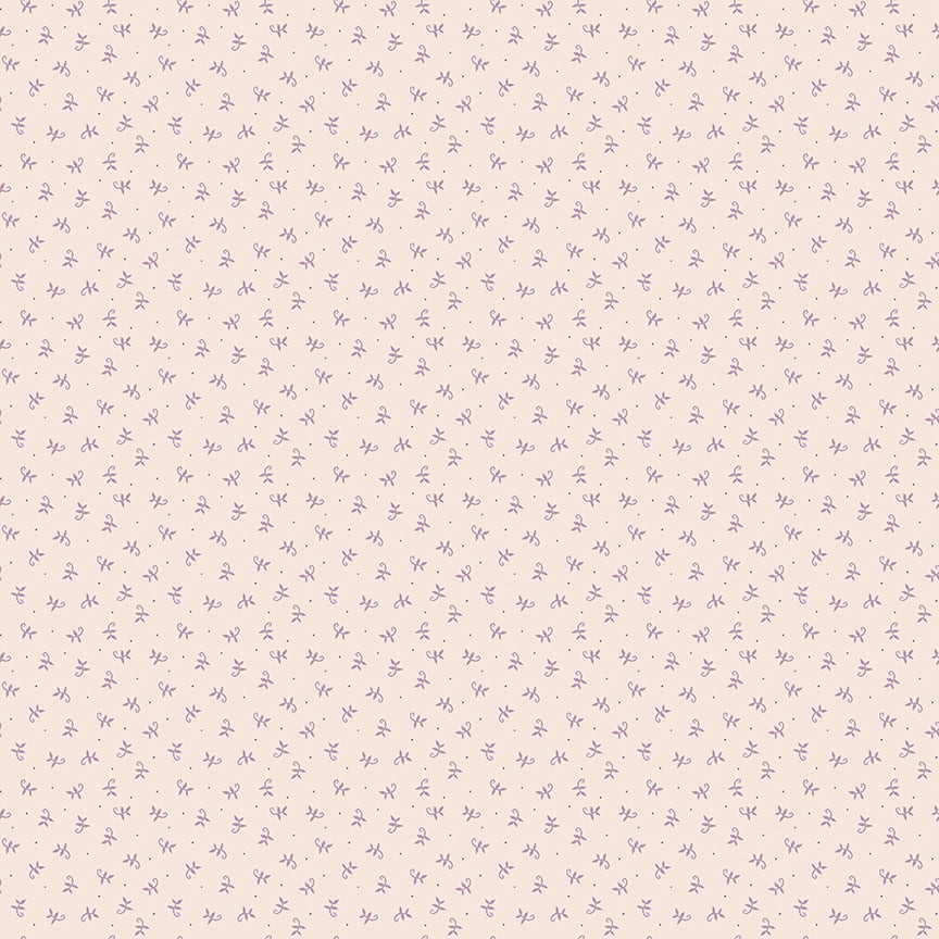 Piece & Plenty Fabric by Lori Holt for Riley Blake - Beige and Purple Small Sprout Fabric