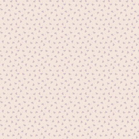 Piece & Plenty Fabric by Lori Holt for Riley Blake - Beige and Purple Small Sprout Fabric