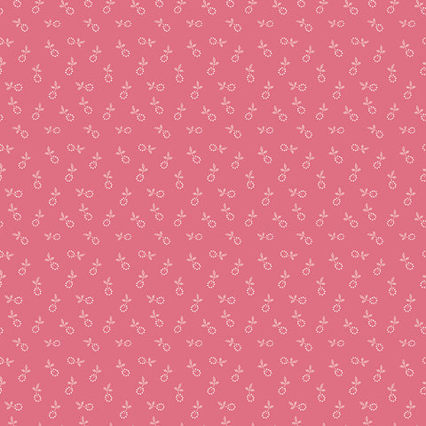 Gentler Times Fabric by Lori Holt for Riley Blake - Pink Tiny Floral Fabric