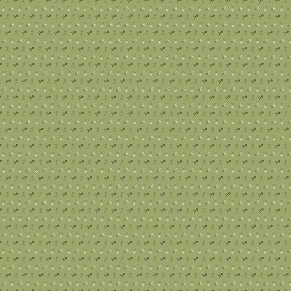 Gentler Times Fabric by Lori Holt for Riley Blake - Green Tiny Geometric Print Fabric