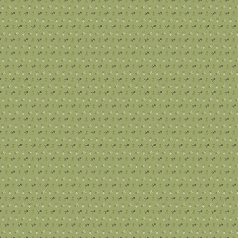 Gentler Times Fabric by Lori Holt for Riley Blake - Green Tiny Geometric Print Fabric