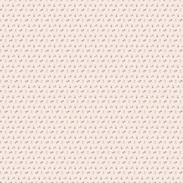 Gentler Times Fabric by Lori Holt for Riley Blake - Beige and Plum Tiny Geometric Print Fabric