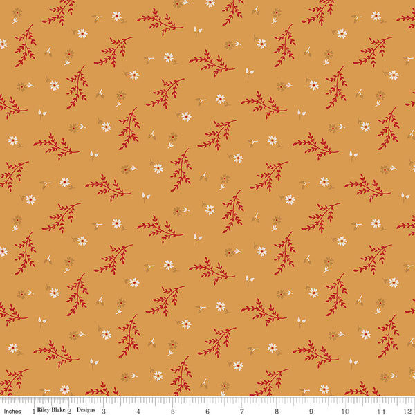 Lori Holt Gentler Times Fabric Fat Quarter Bundle - 5pc Yellow/Gold Color Bundle