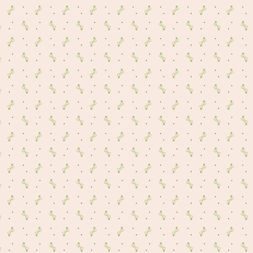 Gentler Times Fabric by Lori Holt for Riley Blake - Beige and Green Tiny Print Fabric