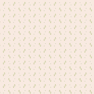 Gentler Times Fabric by Lori Holt for Riley Blake - Beige and Green Tiny Print Fabric