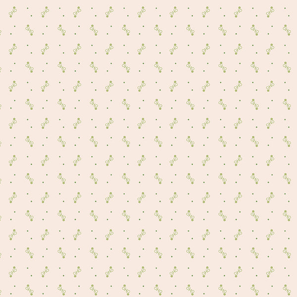 Gentler Times Fabric by Lori Holt for Riley Blake - Beige and Green Tiny Print Fabric