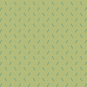 Gentler Times Fabric by Lori Holt for Riley Blake - Green Tiny Print Fabric