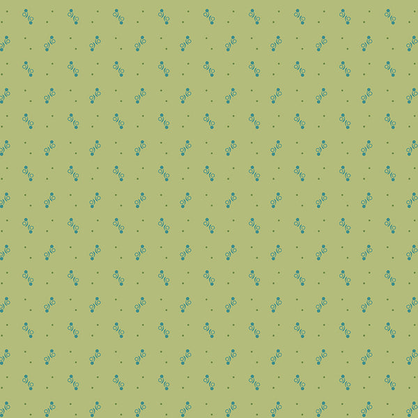 Gentler Times Fabric by Lori Holt for Riley Blake - Green Tiny Print Fabric
