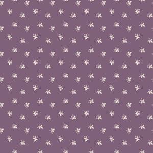 Gentler Times Fabric by Lori Holt for Riley Blake - Purple Tiny Leaf Fabric