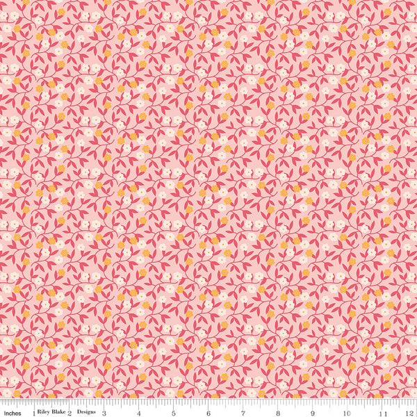 Lori Holt Gentler Times Fabric Fat Quarter Bundle - 5pc Pink Color Bundle