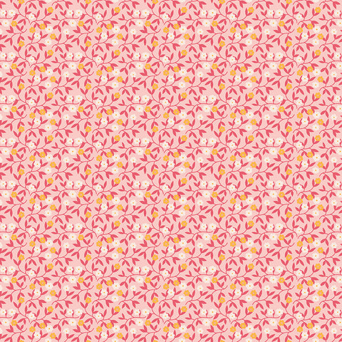 Gentler Times Fabric by Lori Holt for Riley Blake - Pink Small Floral Fabric