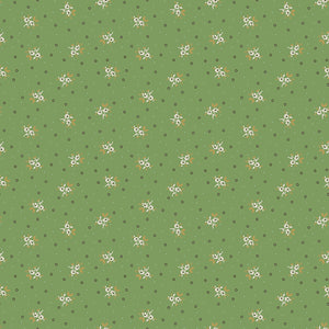 Gentler Times Fabric by Lori Holt for Riley Blake - Green Tiny Floral Fabric