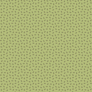 Gentler Times Fabric by Lori Holt for Riley Blake - Green and Black Tiny Geometric Fabric