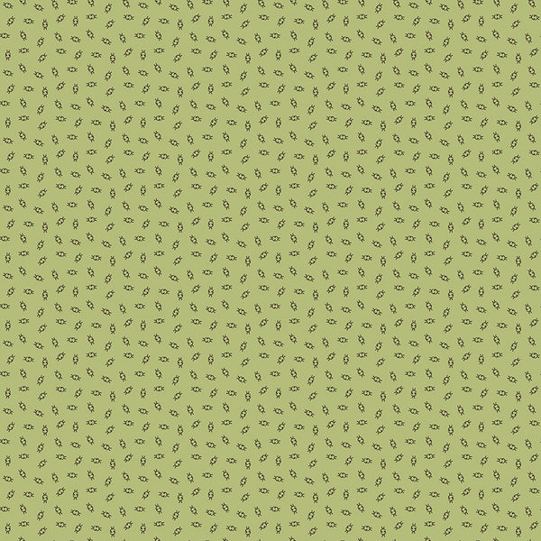 Gentler Times Fabric by Lori Holt for Riley Blake - Green and Black Tiny Geometric Fabric