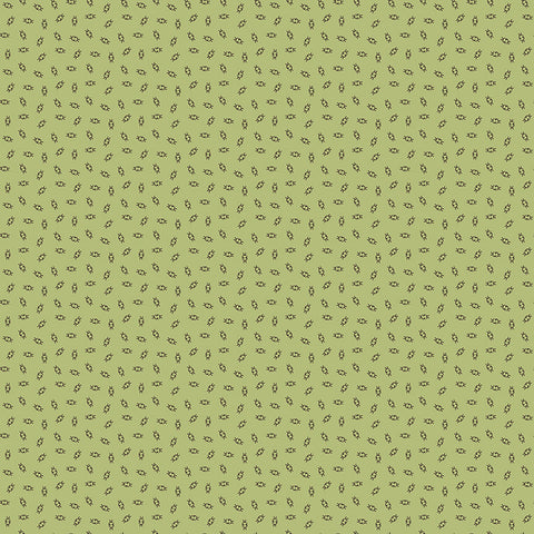Gentler Times Fabric by Lori Holt for Riley Blake - Green and Black Tiny Geometric Fabric