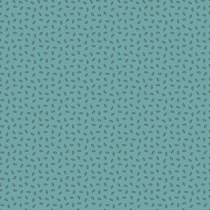 Gentler Times Fabric by Lori Holt for Riley Blake - Teal and Black Tiny Geometric Fabric