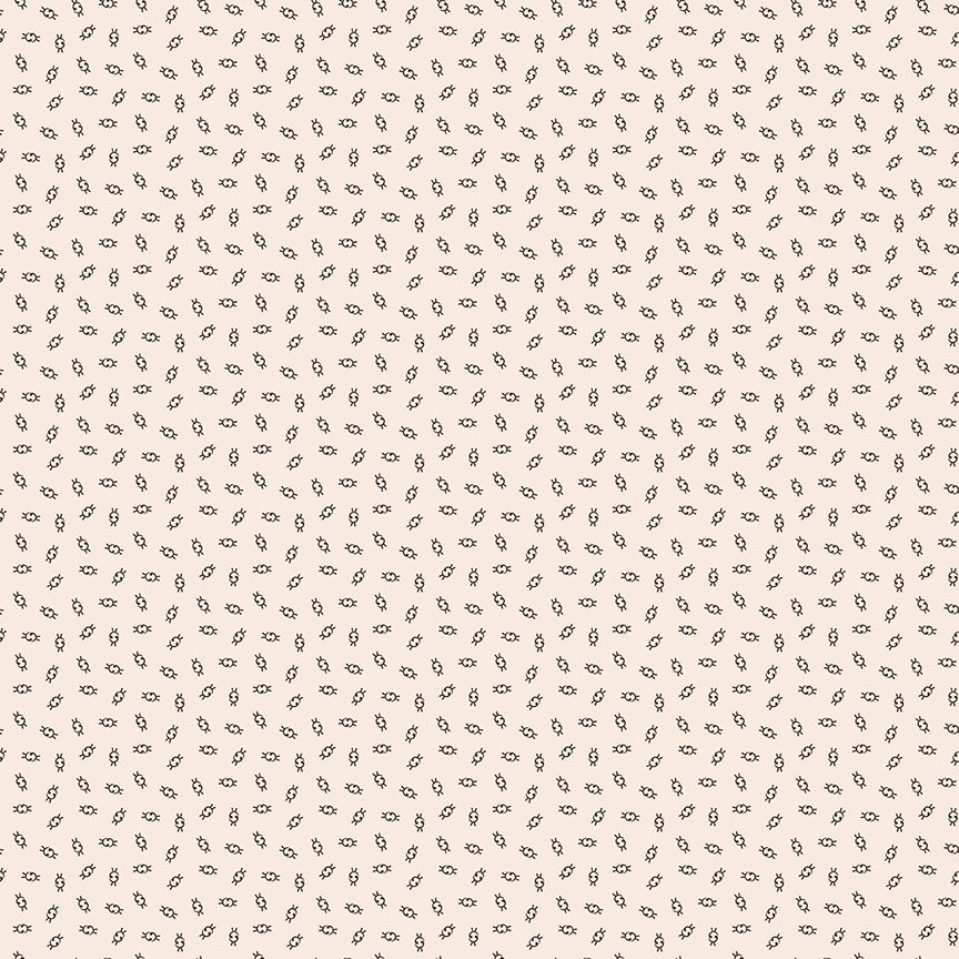 Gentler Times Fabric by Lori Holt for Riley Blake - Beige and Black Tiny Geometric Fabric