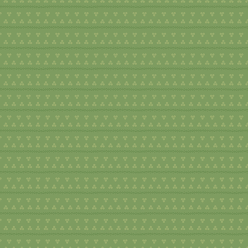 Gentler Times Fabric by Lori Holt for Riley Blake - Green Small Stripe Fabric