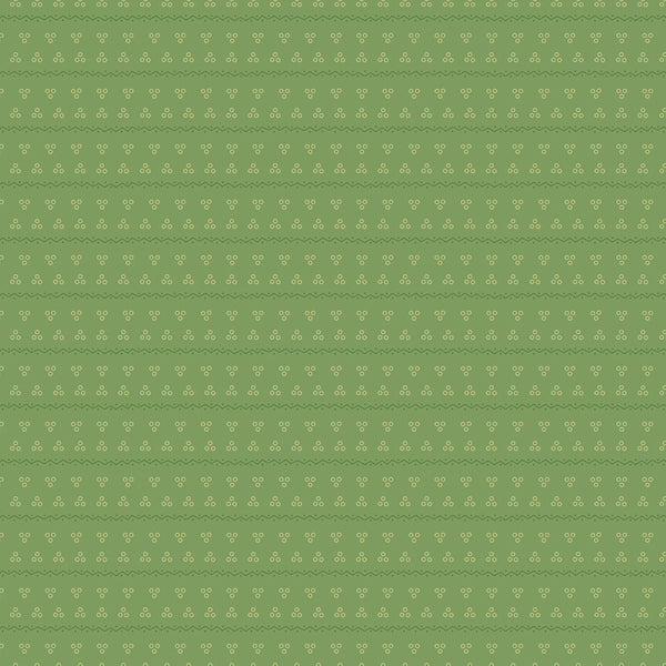 Gentler Times Fabric by Lori Holt for Riley Blake - Green Small Stripe Fabric