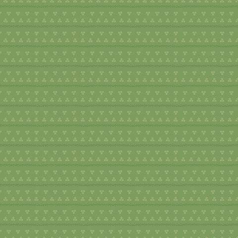 Gentler Times Fabric by Lori Holt for Riley Blake - Green Small Stripe Fabric