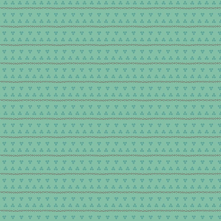 Gentler Times Fabric by Lori Holt for Riley Blake - Sea Glass Green Small Stripe Fabric