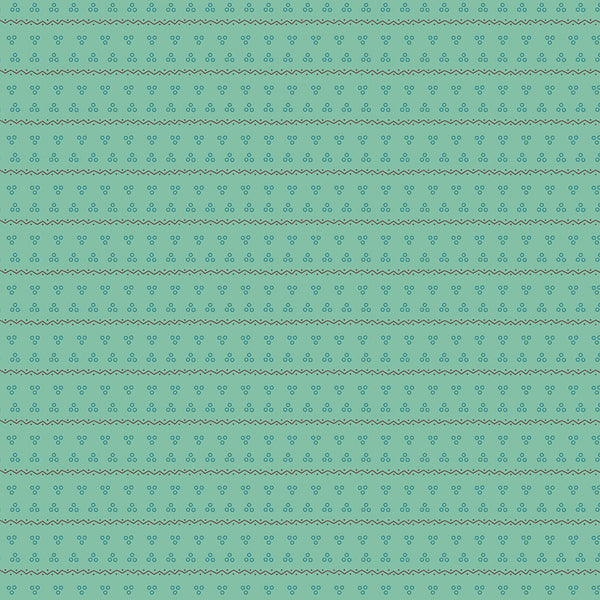 Gentler Times Fabric by Lori Holt for Riley Blake - Sea Glass Green Small Stripe Fabric