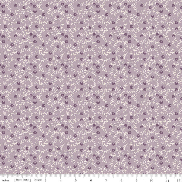 Gentler Times Fabric by Lori Holt for Riley Blake - Purple Small Floral Fabric