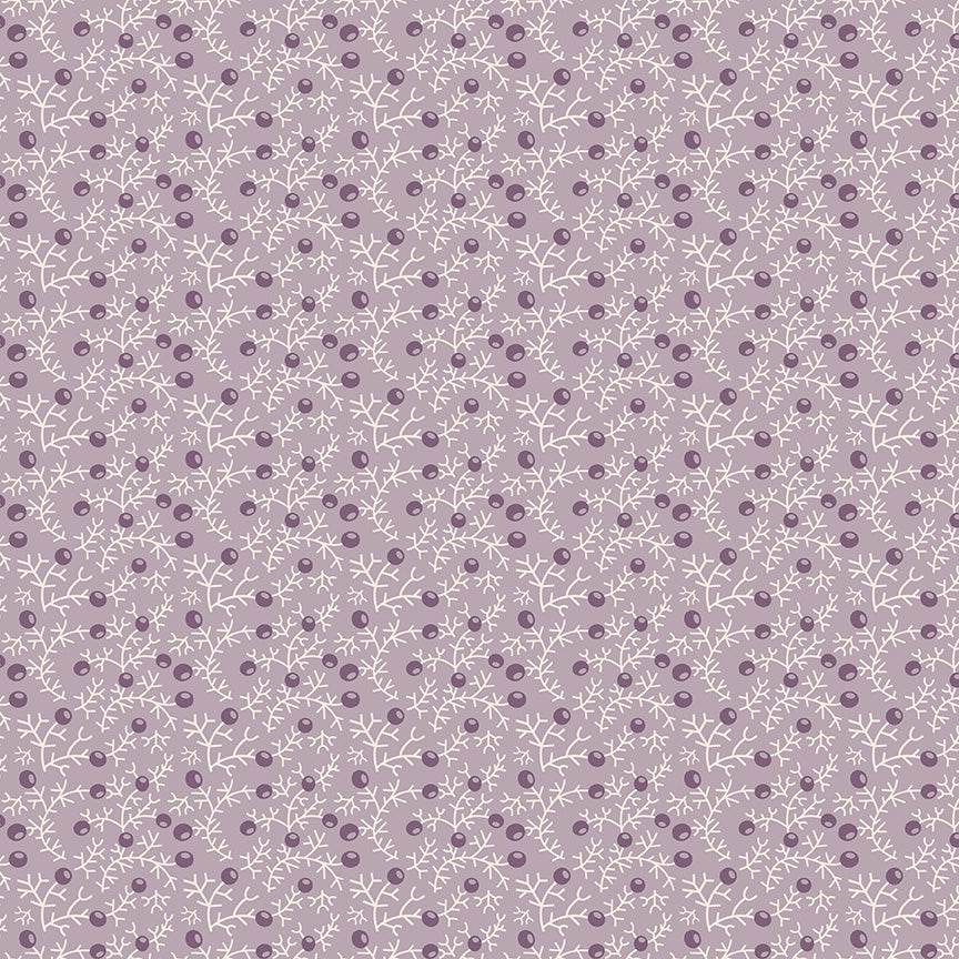Gentler Times Fabric by Lori Holt for Riley Blake - Purple Small Floral Fabric