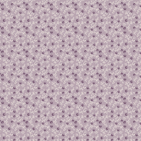 Gentler Times Fabric by Lori Holt for Riley Blake - Purple Small Floral Fabric