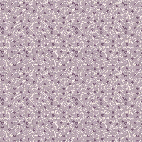 Gentler Times Fabric by Lori Holt for Riley Blake - Purple Small Floral Fabric