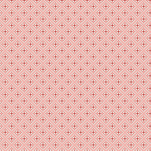 Gentler Times Fabric by Lori Holt for Riley Blake - Coral Pink Geometric Fabric