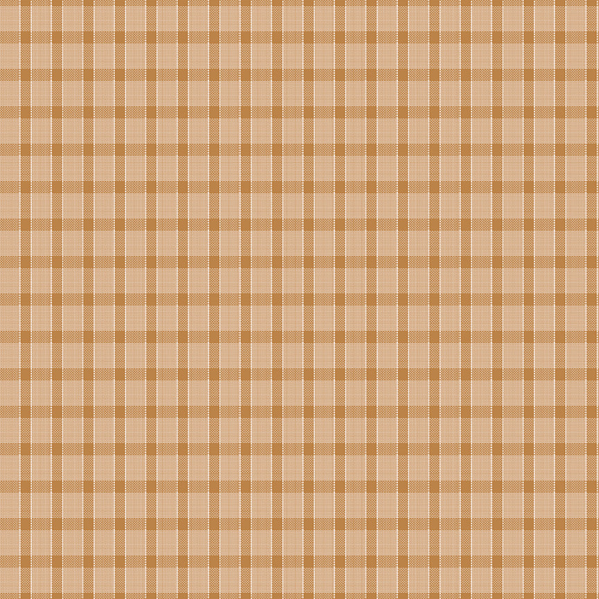 Gentler Times Fabric by Lori Holt for Riley Blake - Yellow Gold Plaid Fabric