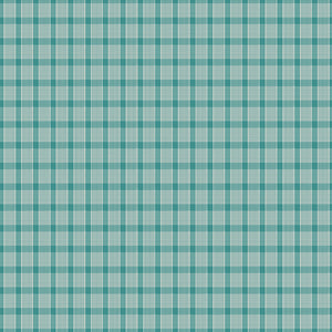 Gentler Times Fabric by Lori Holt for Riley Blake - Teal Green Plaid Fabric