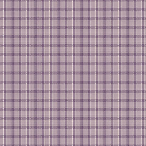 Gentler Times Fabric by Lori Holt for Riley Blake - Purple Plaid Fabric