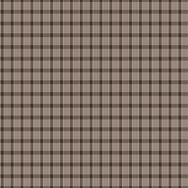 Gentler Times Fabric by Lori Holt for Riley Blake - Dark Brown Plaid Fabric