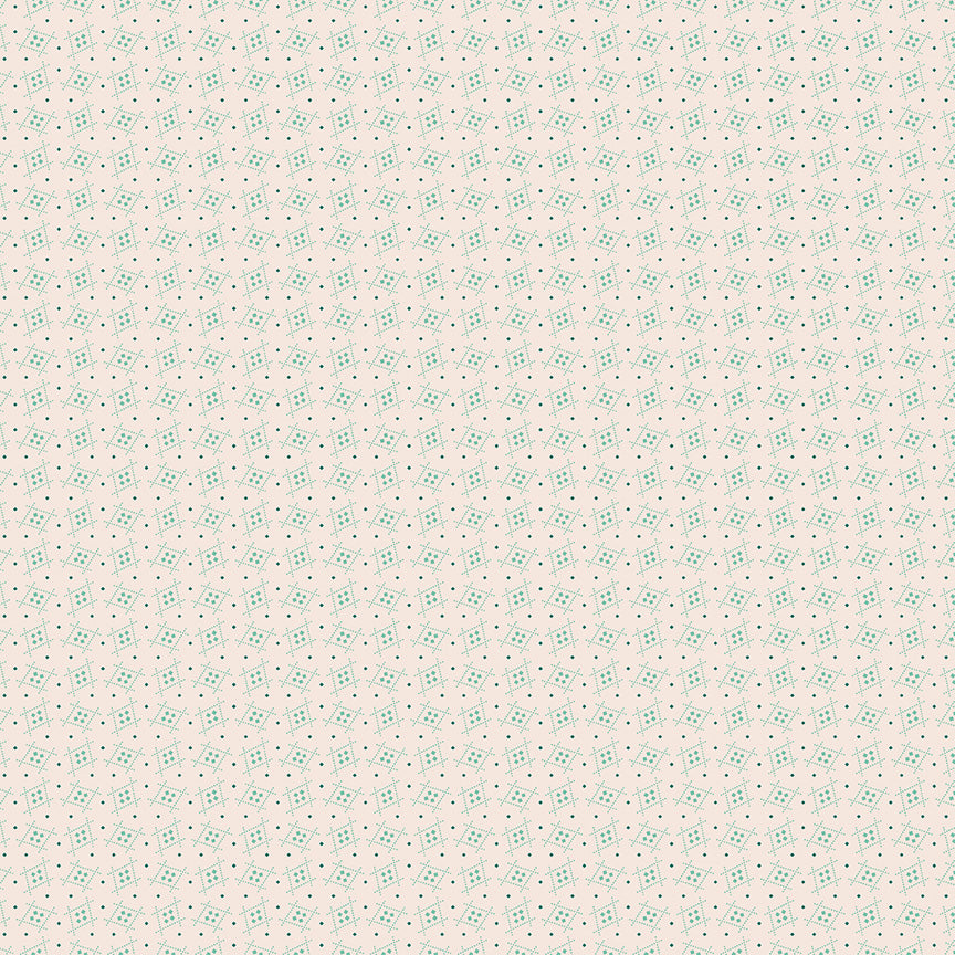 Gentler Times Fabric by Lori Holt for Riley Blake - Beige and Sea Glass Green Tiny Print Fabric