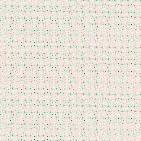 Gentler Times Fabric by Lori Holt for Riley Blake - Beige and Sea Glass Green Tiny Print Fabric