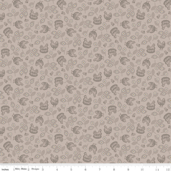 Lori Holt Farmer's Daughter Fabric Fat Quarter Bundle - 5pc Gray Color Bundle